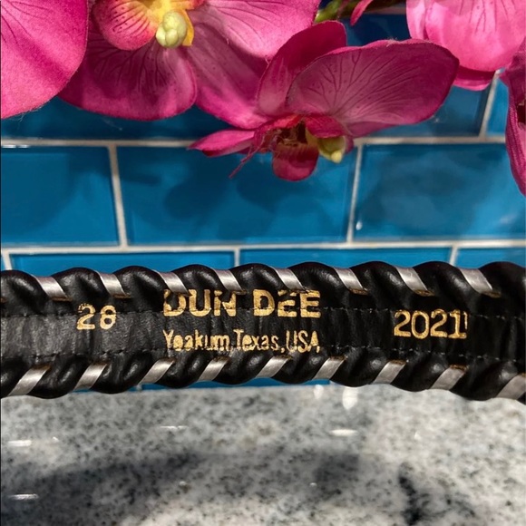 ❤️GIFTED❤️Boy's Tooled Leather Dun Dee Belt - Picture 3 of 7